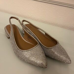 a new day Shimmering Silver Slingback Heels